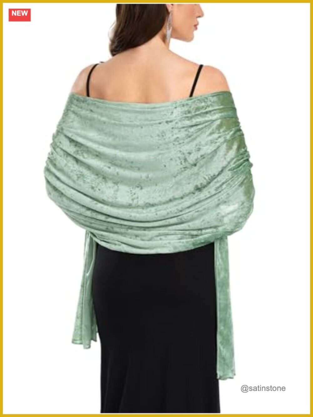 Knit Velvet Mesh Shawl Wrap Women Evening Dress Wedding Bridal Long Scarf